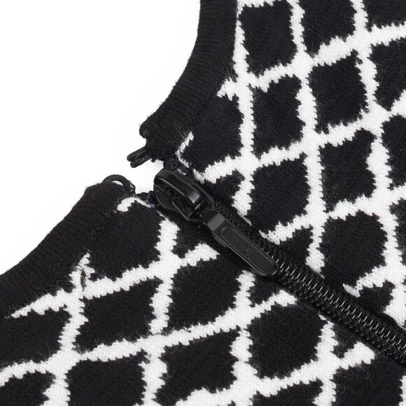 Nicole Miller Artelier Black & White Peplum Double Knit Tank Top Small - Picture 7 of 11